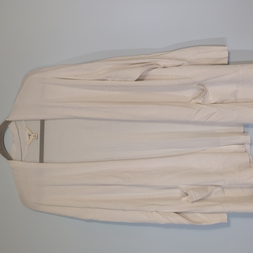 PLUS SIZE White Lightweight Cardigan